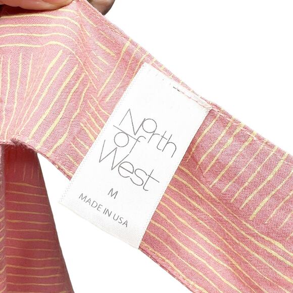 NORTH OF WEST Summer Dress Shift Sleeveless Scoop Neck Geo-Pattern Pink Size M - Picture 5 of 8
